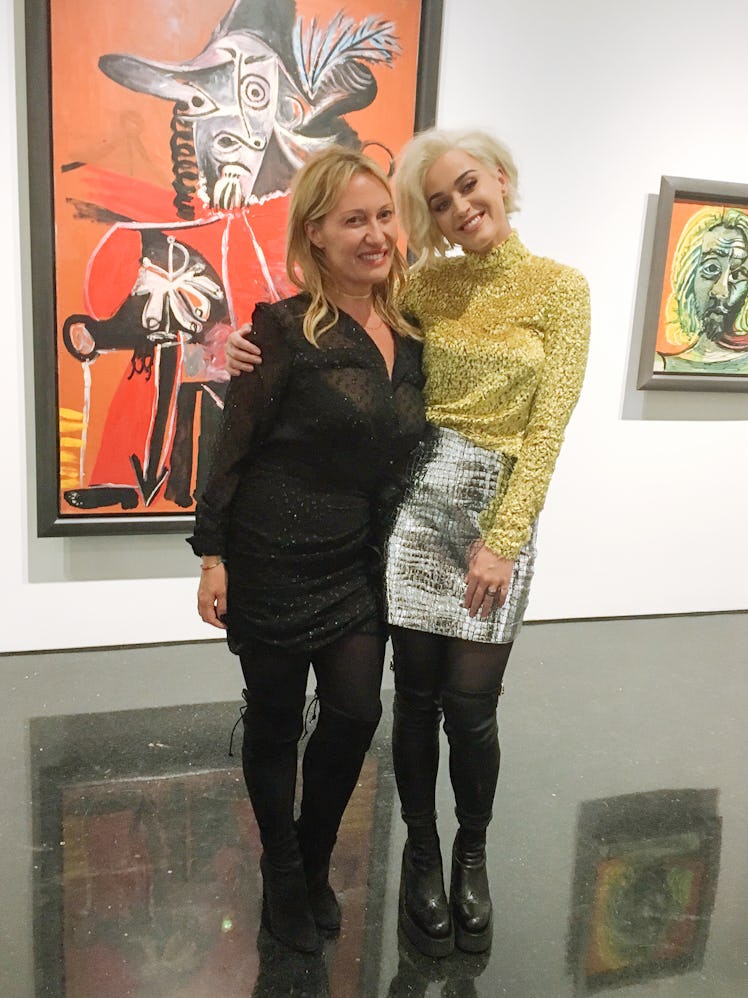 Diana Widmaier-Picasso and Katy Perry posing for a photo at the ‘Picasso’s Picassos’ show at Gagosia...