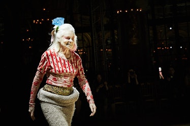 Vivienne Westwood walking the runway during Paris Fashion Week
