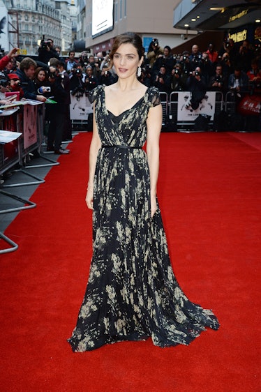 Rachel Weisz wearing an elegant Alexander McQueen floral gown