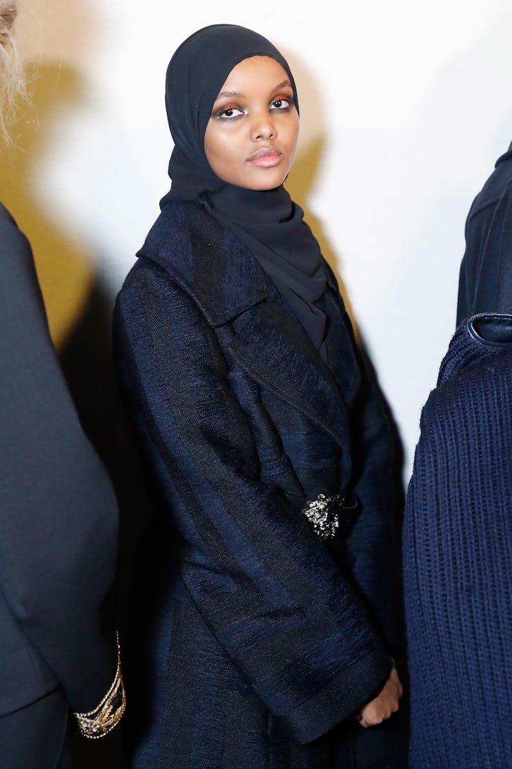 Halima Aden at the Alberta Ferretti show