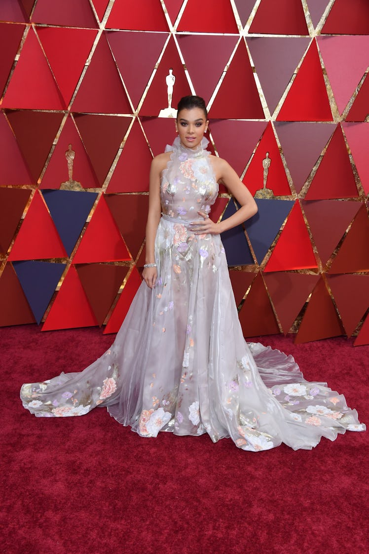 Hailee Steinfeld in a flowing ball gown by Ralph & Russo Couture on the red carpet