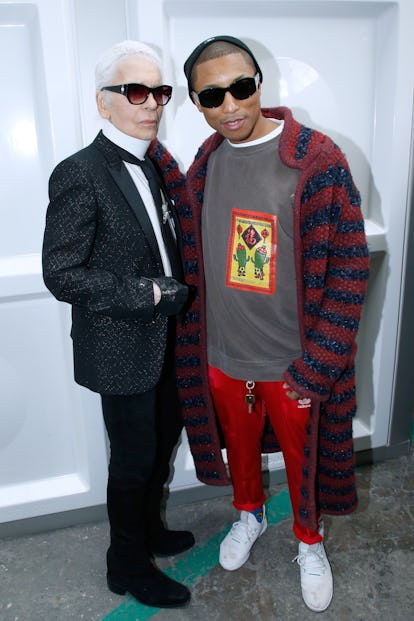 Pharrell Williams Loves Chanel Necklaces and Handbags