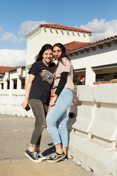 Two Calabasas residents casually dressed while posing for a photo