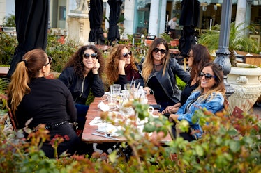 A group of female residents of Calabasas having a coffee