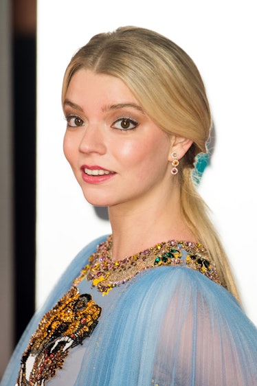 Taylor-Joy at the British Academy Film Awards luminous makeup with a natural smoky eye and rosy lip