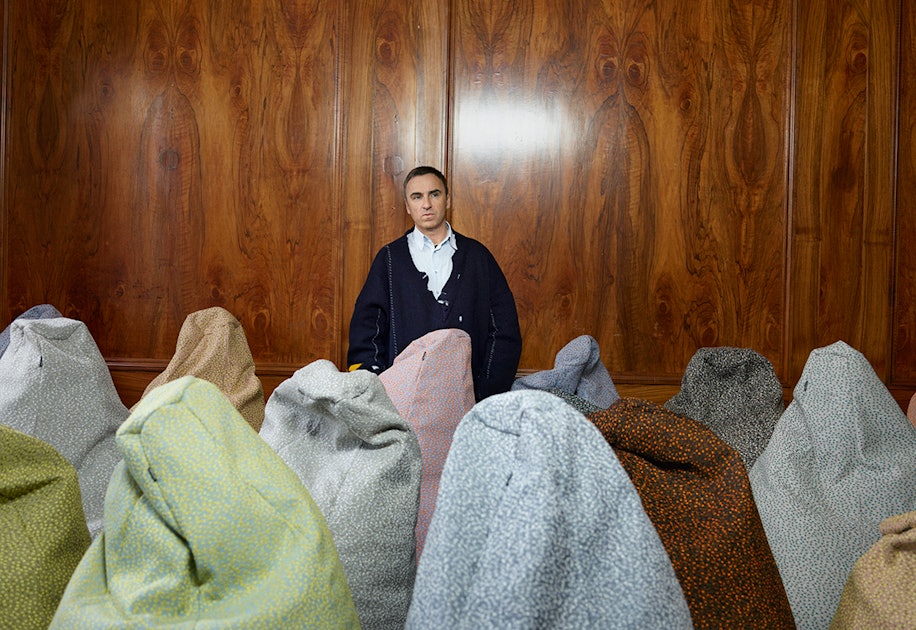 Raf Simons on His New Textile Designs, Massive Art Collection, Beloved Dog,  and Stuffed Animals