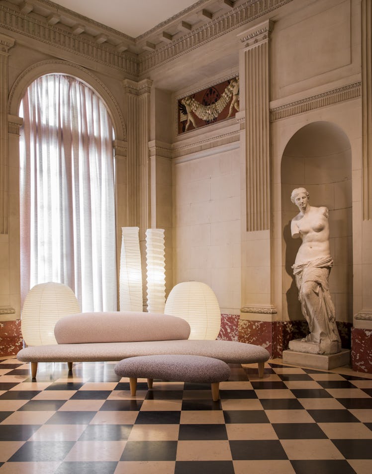 A lounge with Raf Simons x Kvadrat furniture 