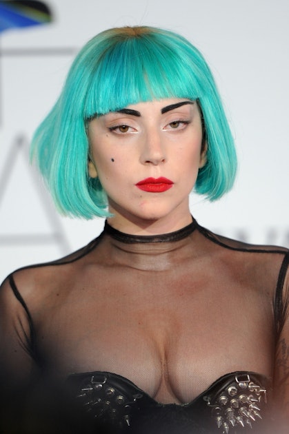 Lady Gaga's Bold Orange and Blue Hair Transformation - wide 7
