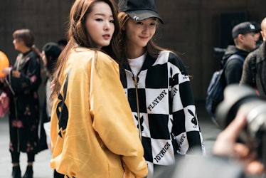 Fashion-forward personalities making a statement with their street style at Seoul Fashion Week.