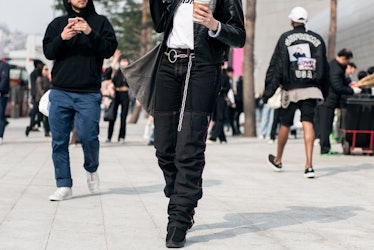 Street fashion enthusiasts parading their outfits on Seoul's avenues.