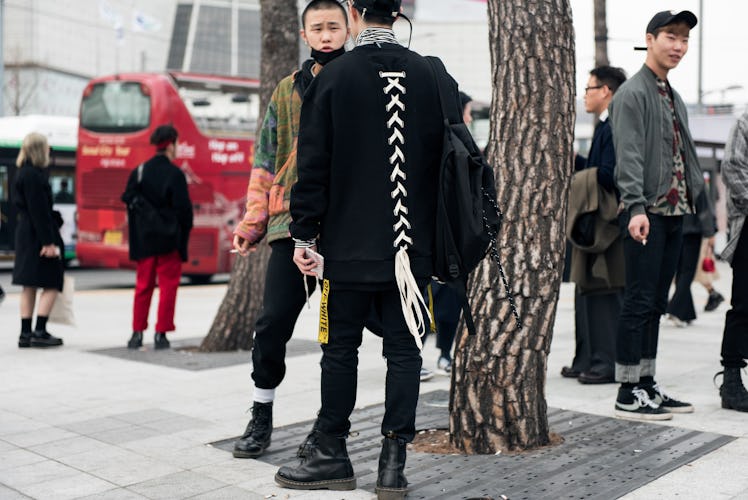 Seoul's fashion-forward crowd proudly exhibiting their unique styles.