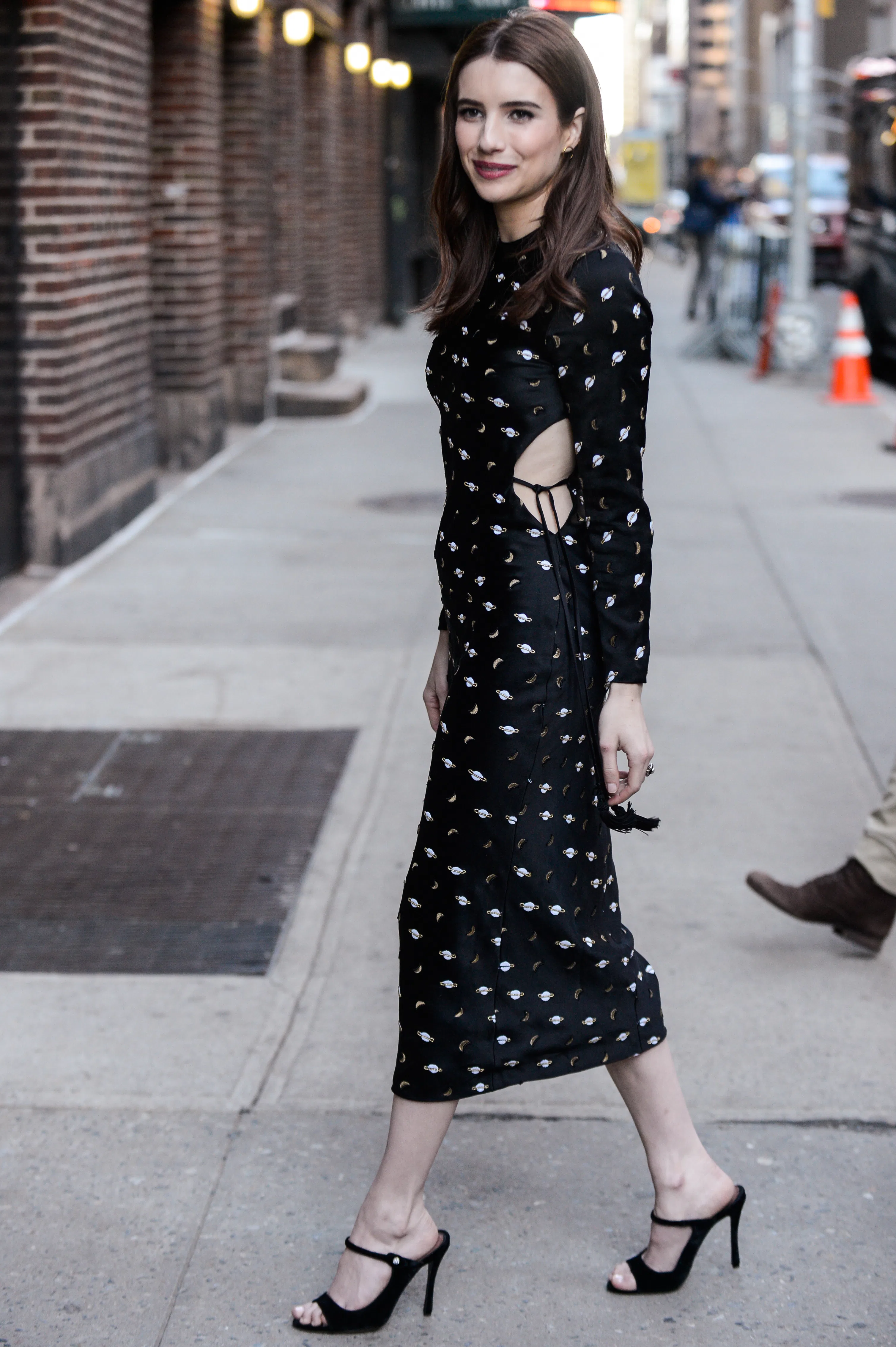 Actress Emma Roberts Spotlights an Emerging Designer with a Bold, Celestial  Look