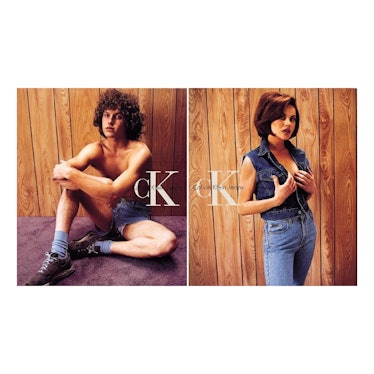 Models posing in the 1995 controversial Calvin Klein ad campaign.