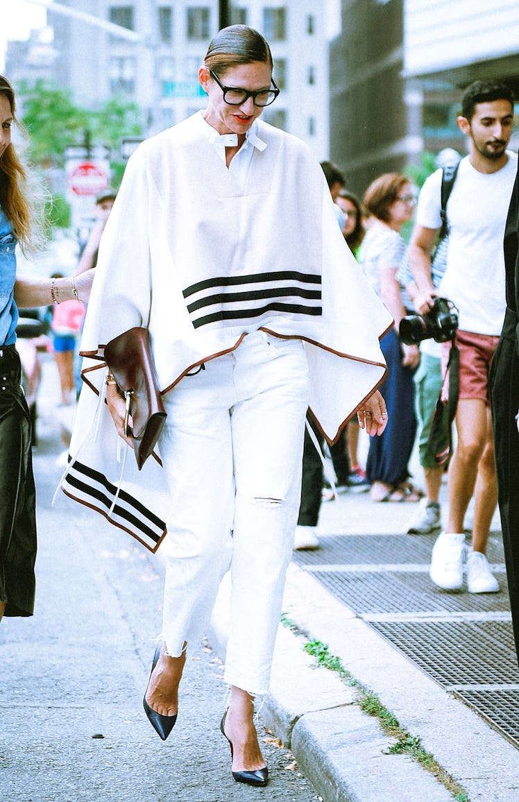 jenna Lyons is seen outside the Altuzarra show during New York Fashion Week