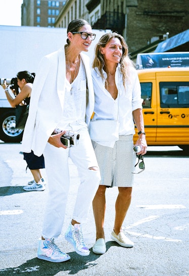  Jenna Lyons(L) is seen outside the Prabal Gurung