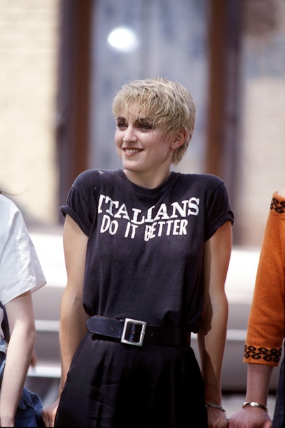 Madonna On Set of the Video for "Papa Don't Preach" - May 1986