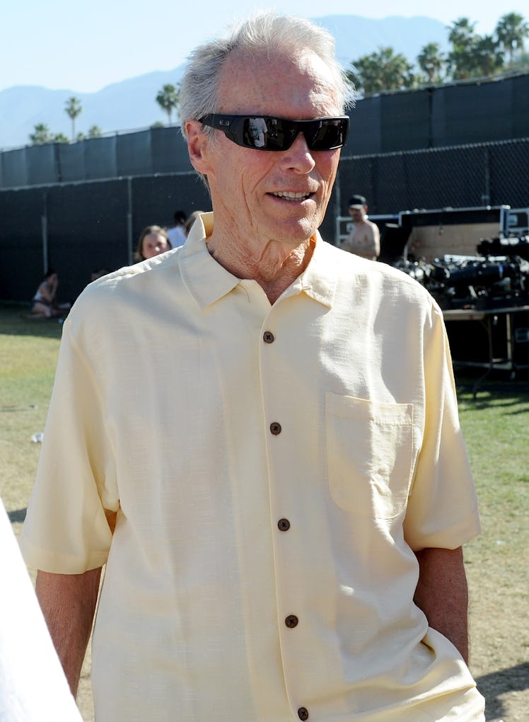 Clint Eastwood wearing sunglasses at Coachella