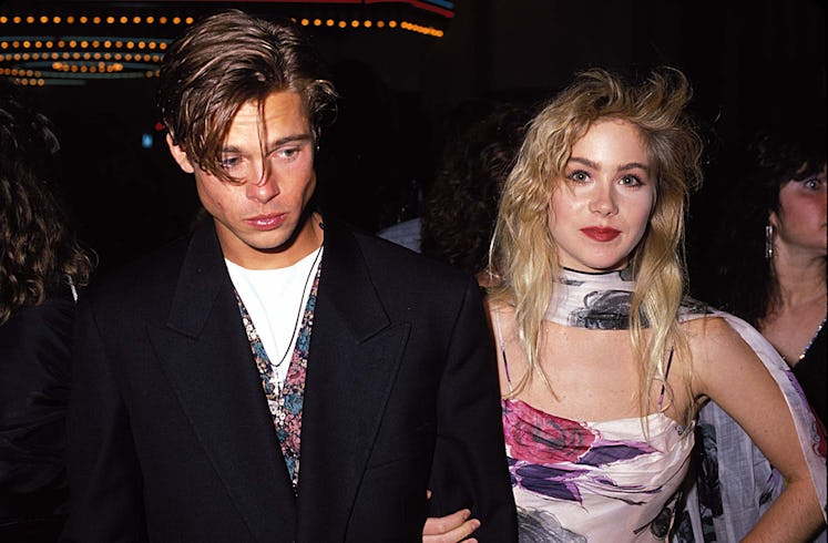 Brad Pitt with Christina Applegate at the 1989 MTV Video Music Awards