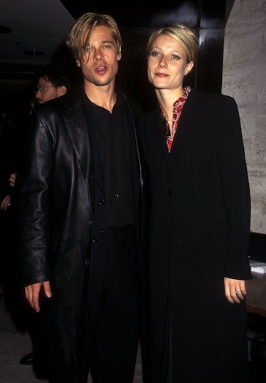 Brad Pitt and Gwyneth Paltrow wearing all black