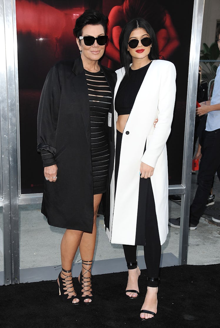 Kris and Kylie Jenner attend the premiere of "The Gallows" in Los Angeles, California in July, 2015.