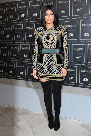 Wearing Balmain x H&M, Jenner appeared at the launch of the capsule collection in New York, New York...