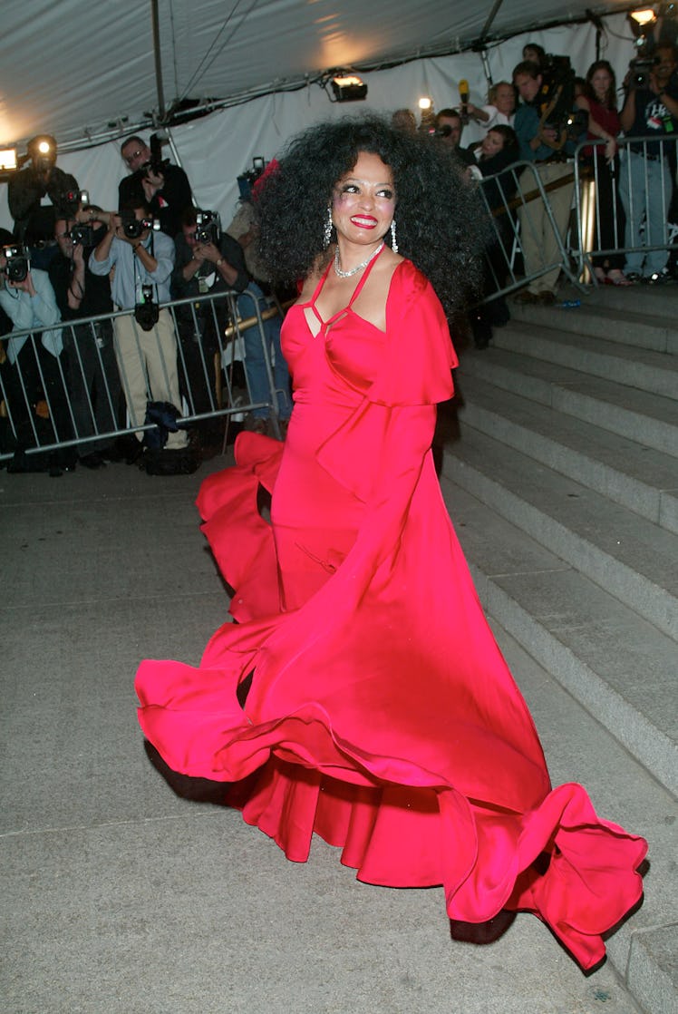 Diana Ross at the Metropolitan Museum of Art Costume Institute Gala for “Goddess: The Classical Mode...
