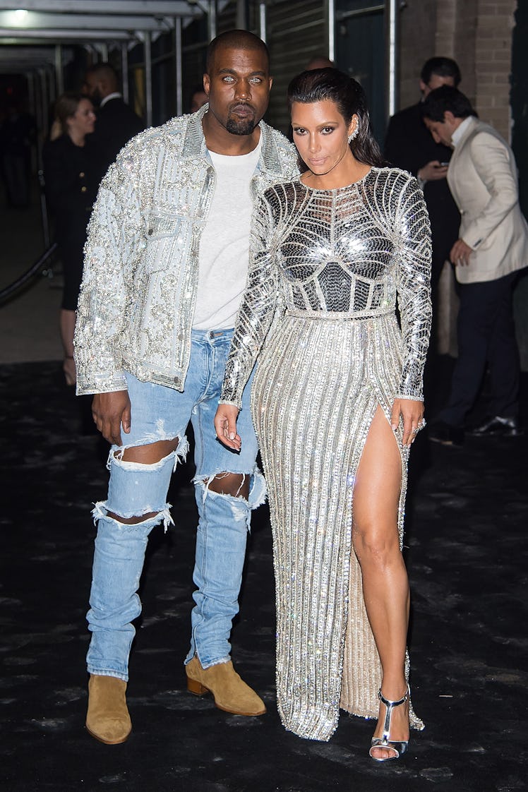Kim Kardashian and Kanye West at the 2016 Met Gala Manus x Machina: Fashion in an Age of Technology.