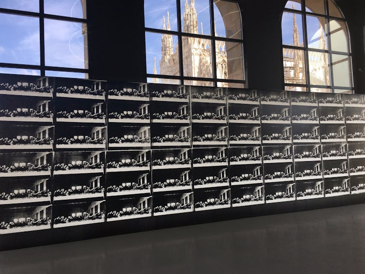 A view of Andy Warhol's Sixty Last Suppers on display at the Museo del Novencento in Milan