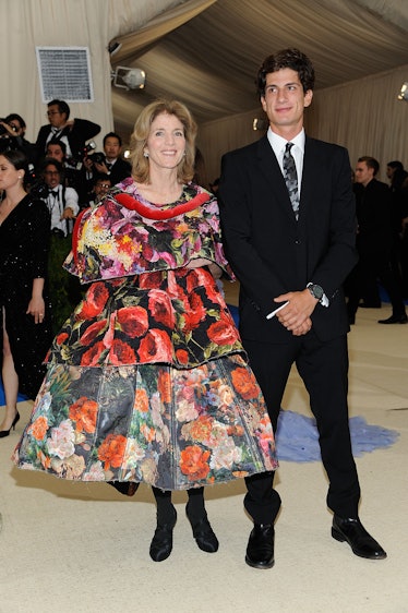  Caroline Kennedy at the Costume Institute Gala with her son Jack Schlossberg