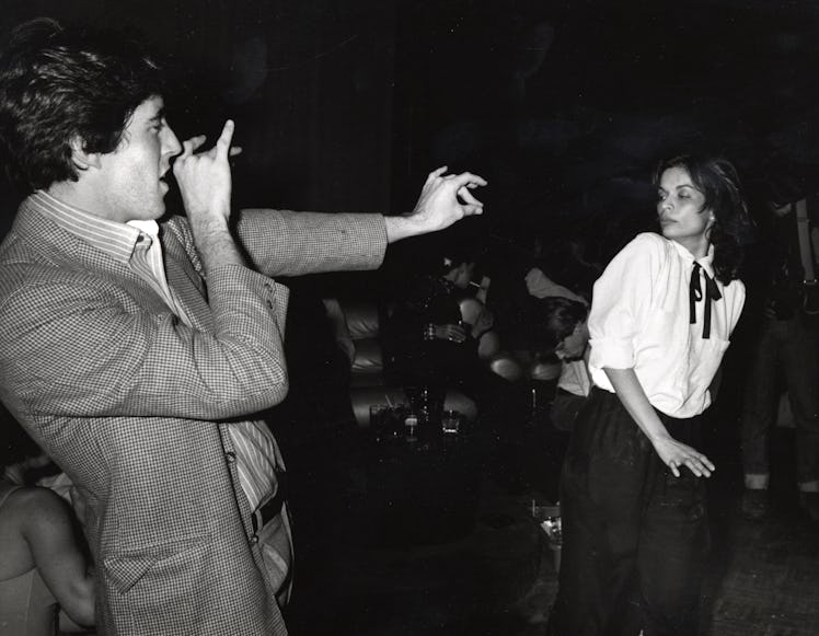  Chris Lawford with Bianca Jagger partying at Studio 54 in 1970