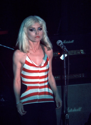Debbie Harry performs with Blondie in Los, Angeles California in 1977.
