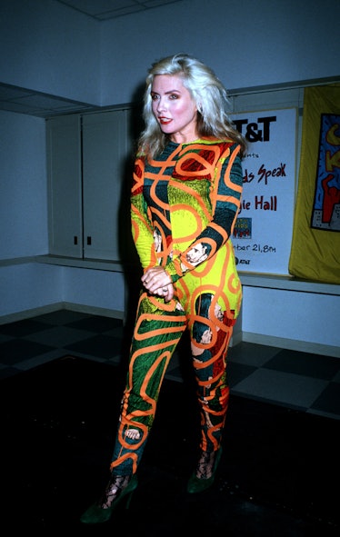 Debbie Harry wears a colorful jumpsuit at the City Kids Foundation Benefit in New York City in 1999.