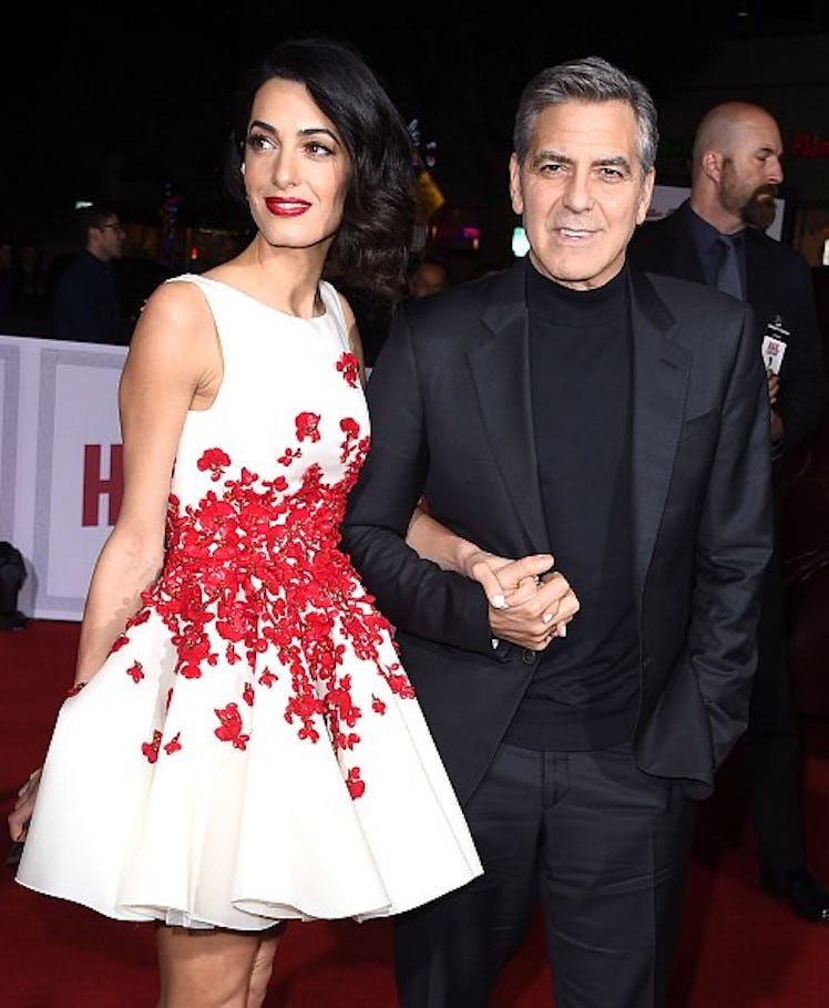 George and AMal on a red carpet