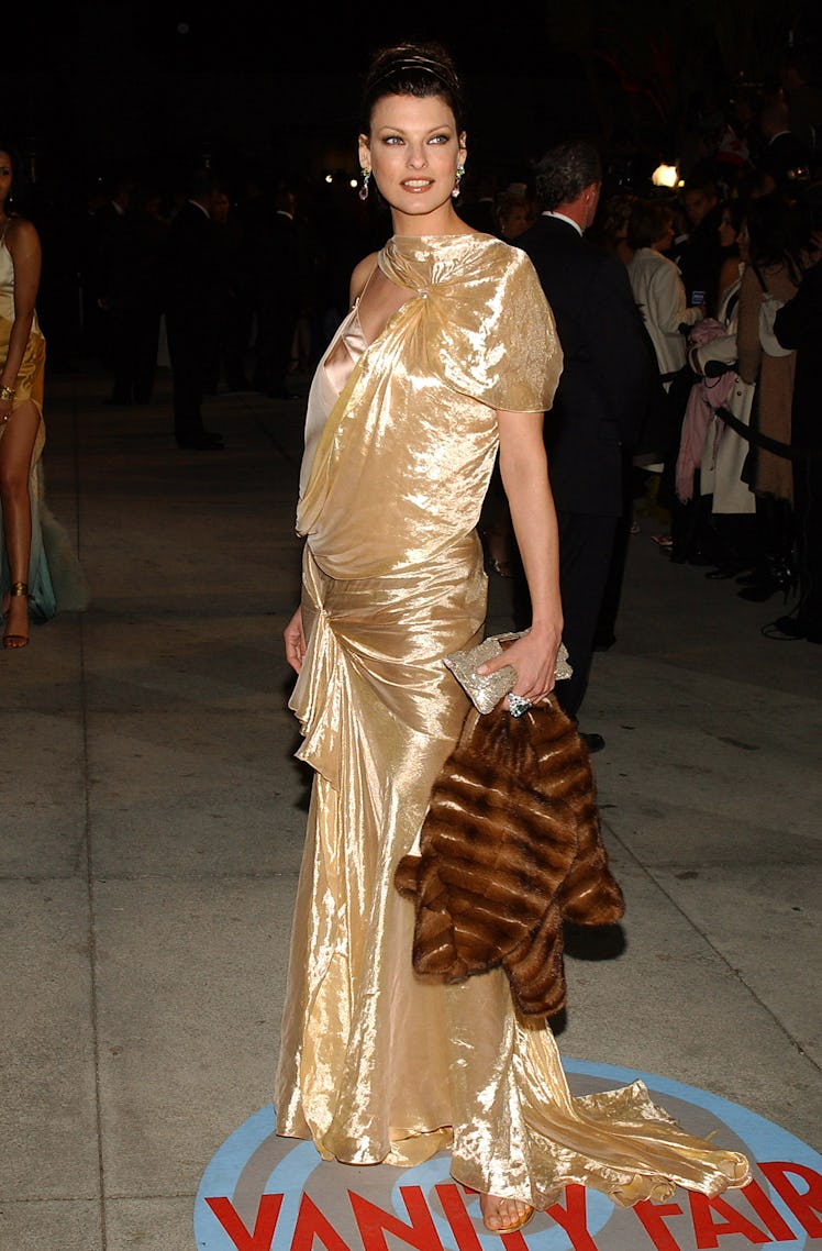 Linda Evangelista at the 2004 Vanity Fair Oscar Party.