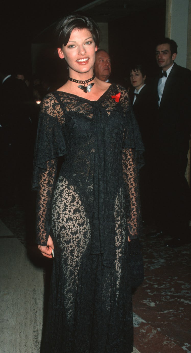 Linda Evangelista at the 12th Annual Council of Fashion Designers of America Awards.