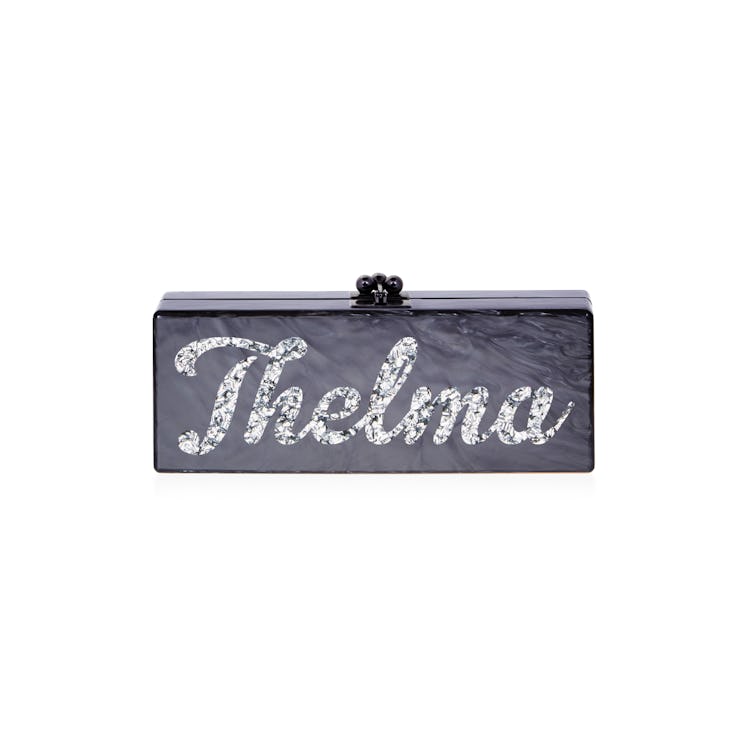 Edie Parker Thelma and Louise M’Onogrammable Double Sided Flavia Clutch Bag