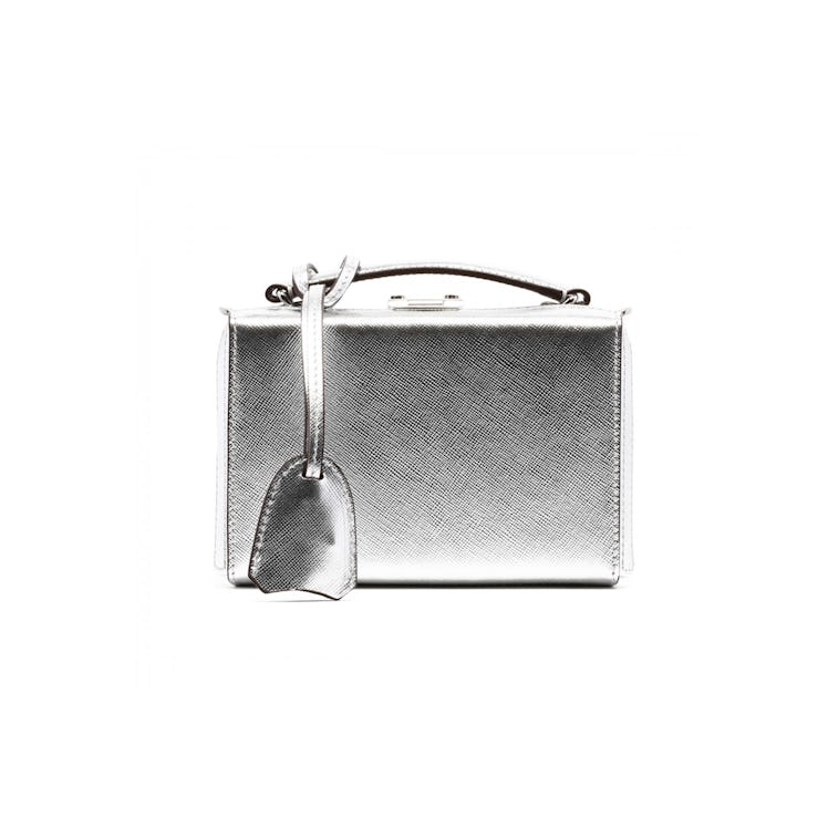 Mark Cross silver grace mini box bag