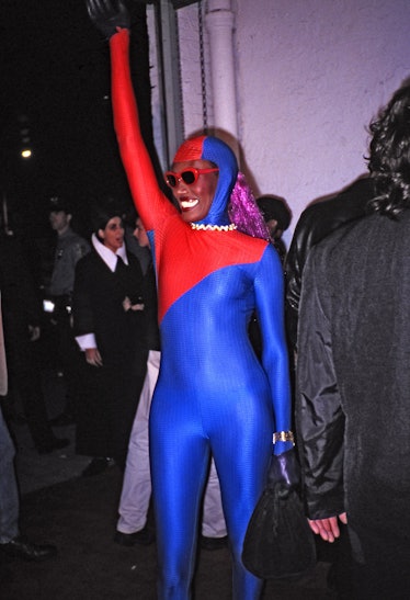 Grace Jones attend the release party for Madonna's bok "Sex" in New York City, 1992.