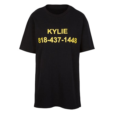 Call Me Unisex Tee Kylie in black and yellow by Kendall and Kylie