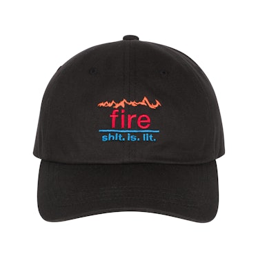 Fire Dad Cap in black by Kendall and Kylie