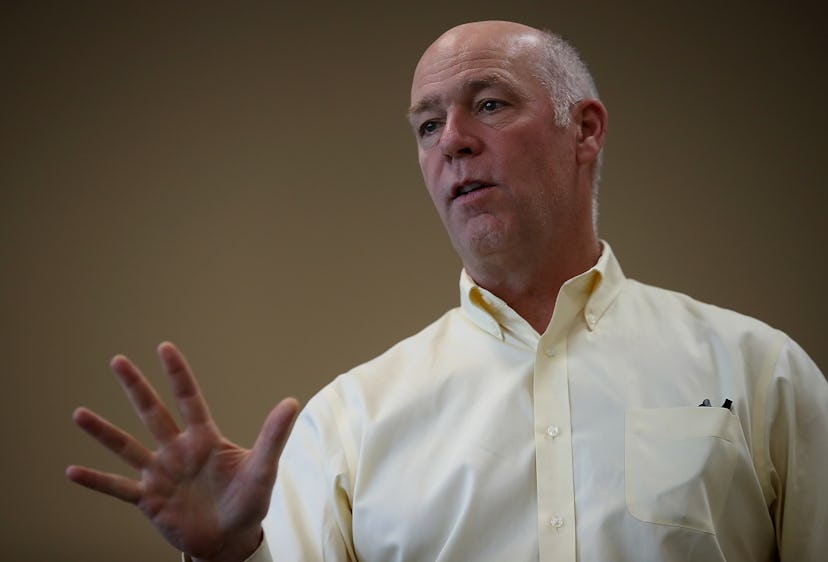 GOP Candidate In Montana's Special Congressional Election Greg Gianforte Campaigns In Missoula