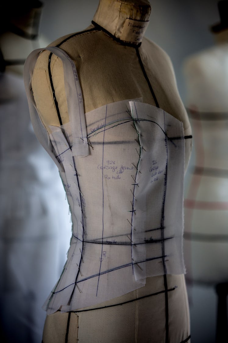 A mannequin with measurements for Elle Fanning’s Cannes Gown