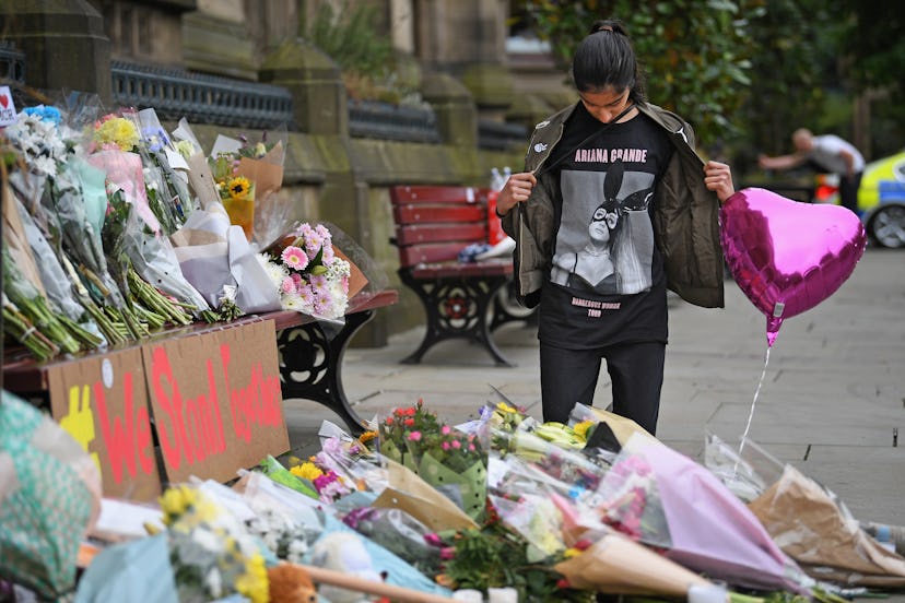 Floral Tributes Are Left For The Victims Of The Manchester Arena Terrorist Attack