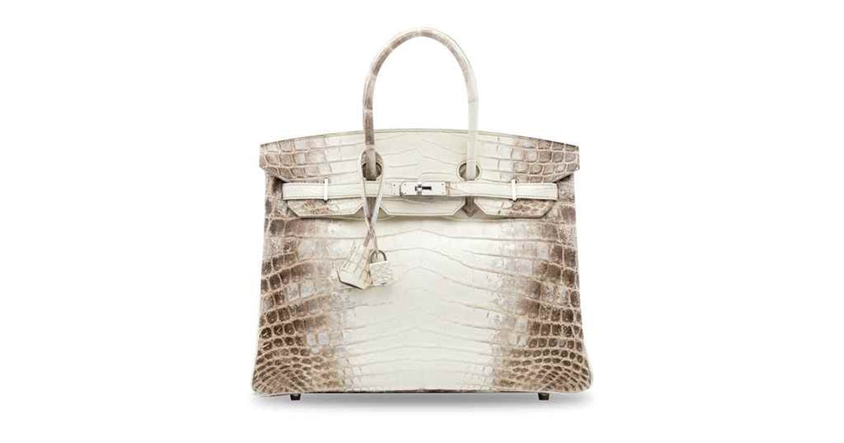 Hermes 35 birkin bag in himalayan crocodile Clearance