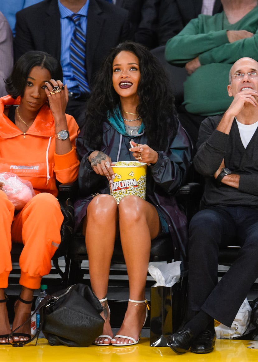 Celebrities At The Los Angeles Lakers Game