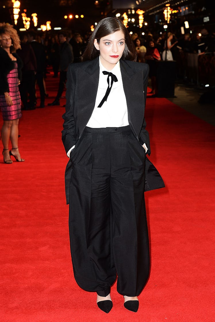 Lorde attends the World Premiere of The Hunger Games: Mockingjay Part 1 at Odeon Leicester Square on...