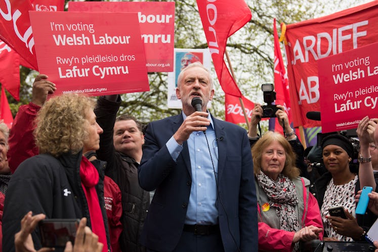 Labour Leader Jeremy Corbyn On The Campaign Trail In Cardiff