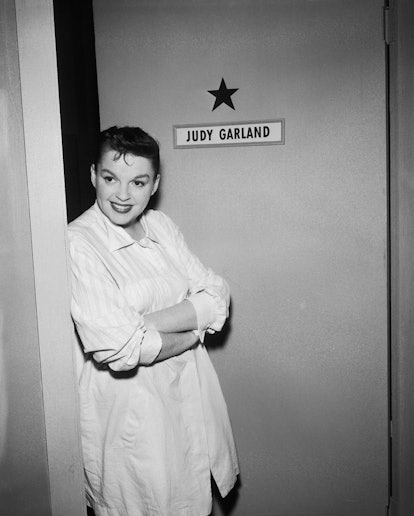 Judy Garland Stands Outside Her Dressing Room