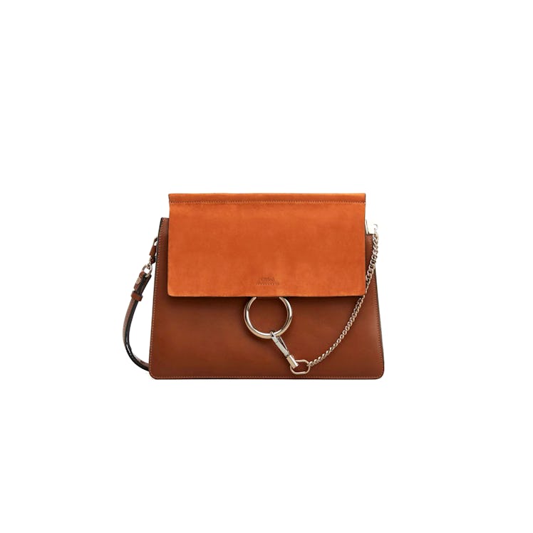 An orange-brown Chloe Faye shoulder bag