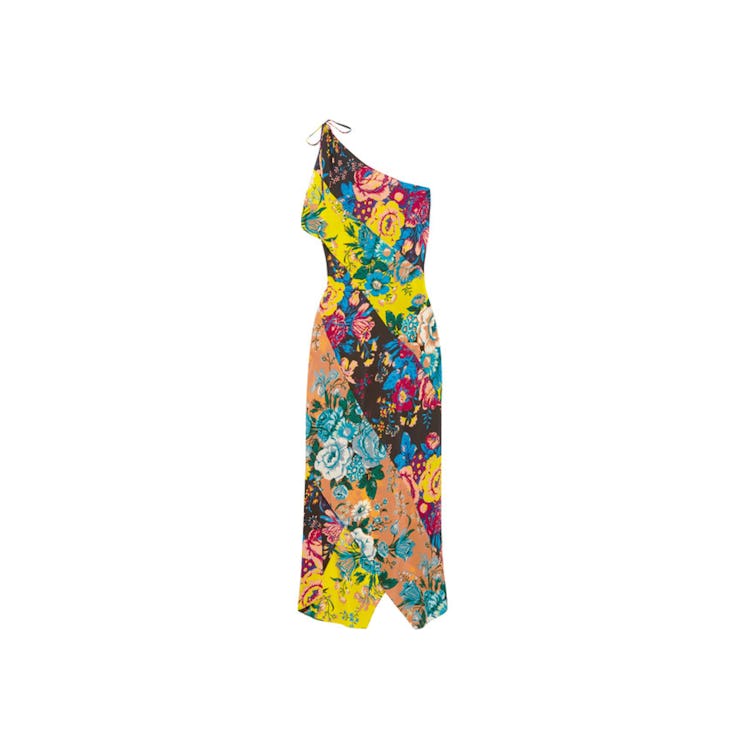 A multi-colored floral Diane Von Furstenberg Silk Maxi Dress